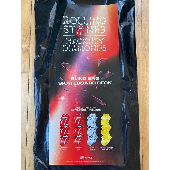 *SEALED UNOPENED BLIND BAG* The Rolling Stones Hackney Diamonds Skateboard Deck - Picture 2 of 2